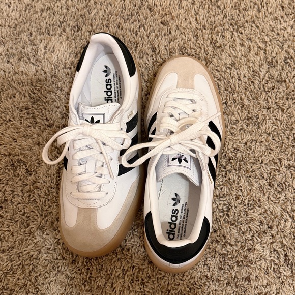 Adidas Samba White and Black with Gum Sole - Picture 3 of 3